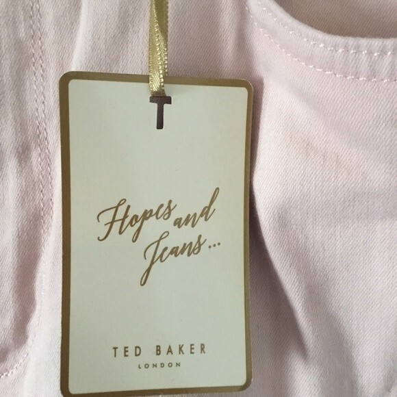 Ted Baker Lemin Pink High Waisted Straight Leg Ankle Jeans. NWT. Size 30 - Picture 9 of 12